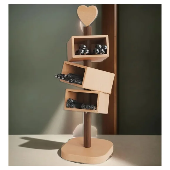 Rotating Wooden Pen Organizer - Picture 4 of 5